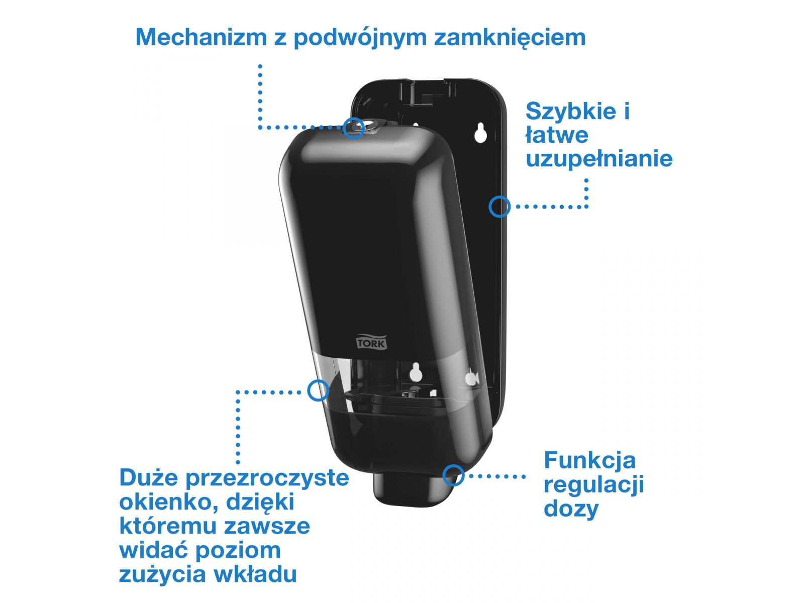 Dozownik mydła pianki S4 TORK 564508 BLACK 1l